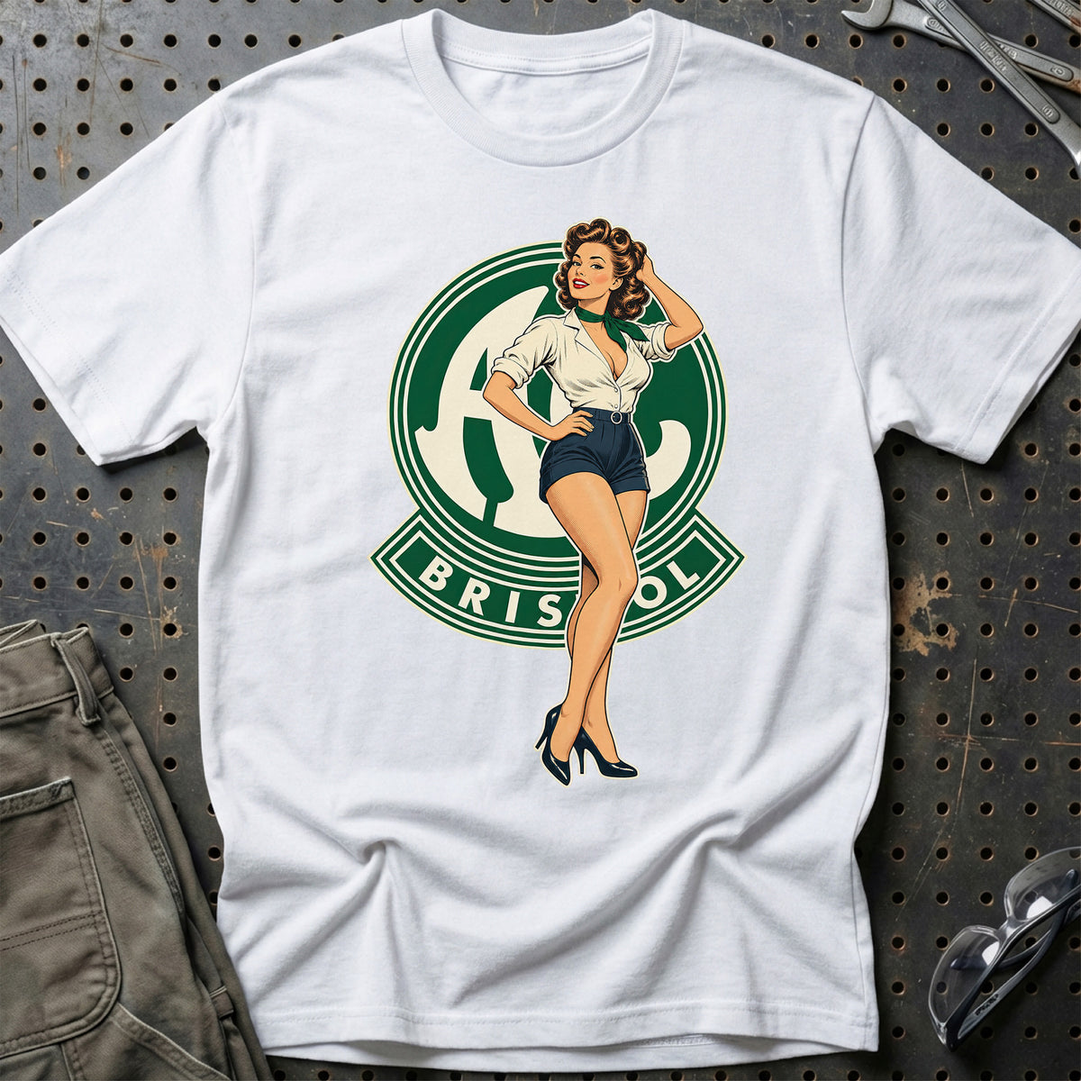 AC Retro Pinup T-Shirt – Hvid
