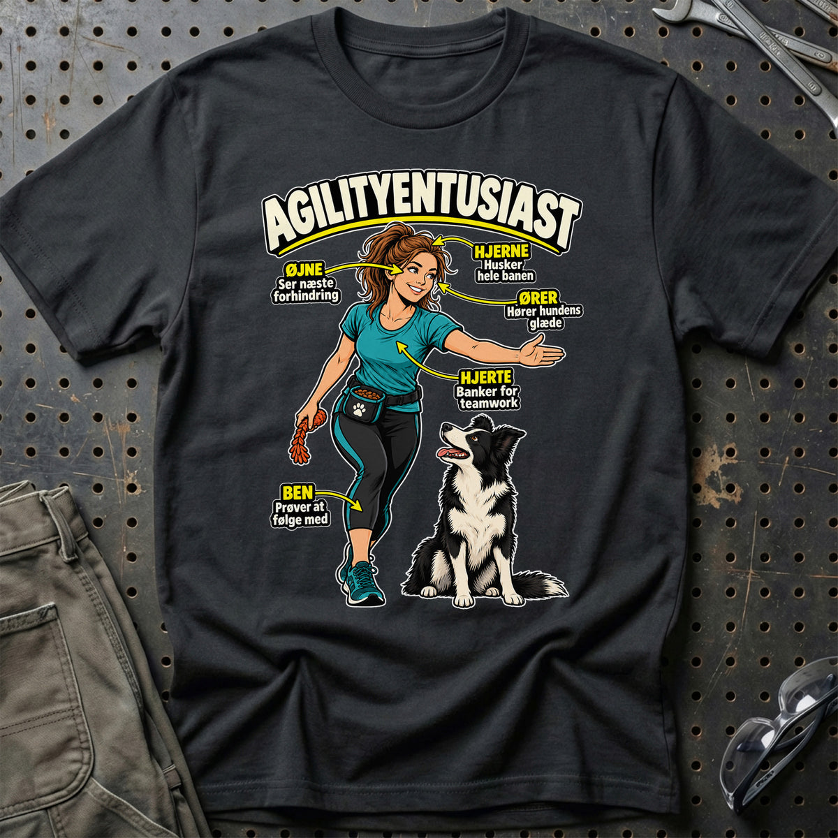 
Agilityentusiast – Anatomi – Kvinde – Unisex T-Shirt – Sort