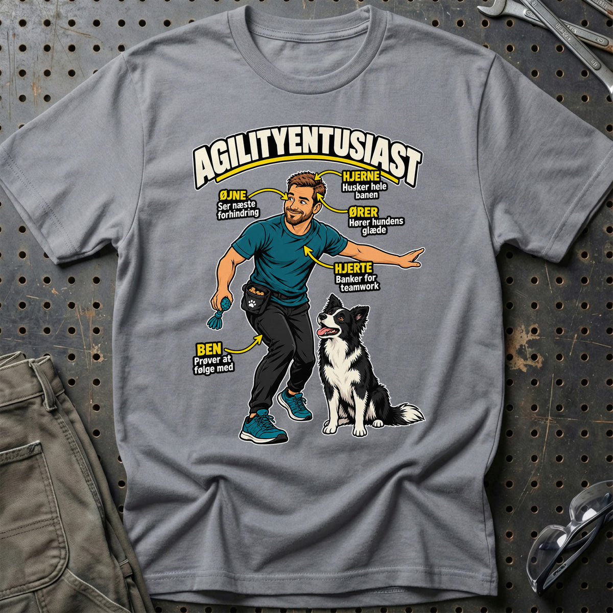 
Agilityentusiast – Anatomi – Mand – Unisex T-Shirt – Grå Sport