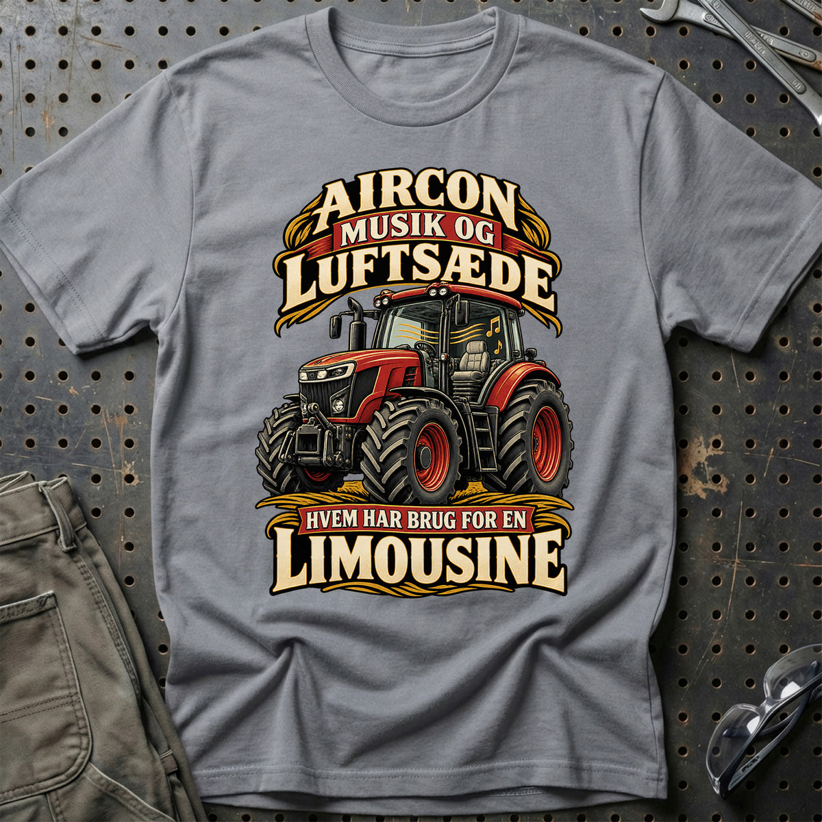 
Aircon musik og luftsæde hvem har brug for en limousine – Illustration – Unisex T-Shirt – Grå Sport