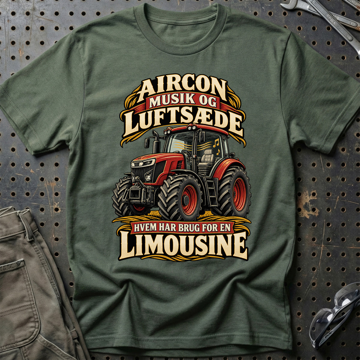 
Aircon musik og luftsæde hvem har brug for en limousine – Illustration – Unisex T-Shirt – Grøn Militær