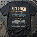 
Alfa Romeo Giulia – Generations of Legends T-Shirt – Sort