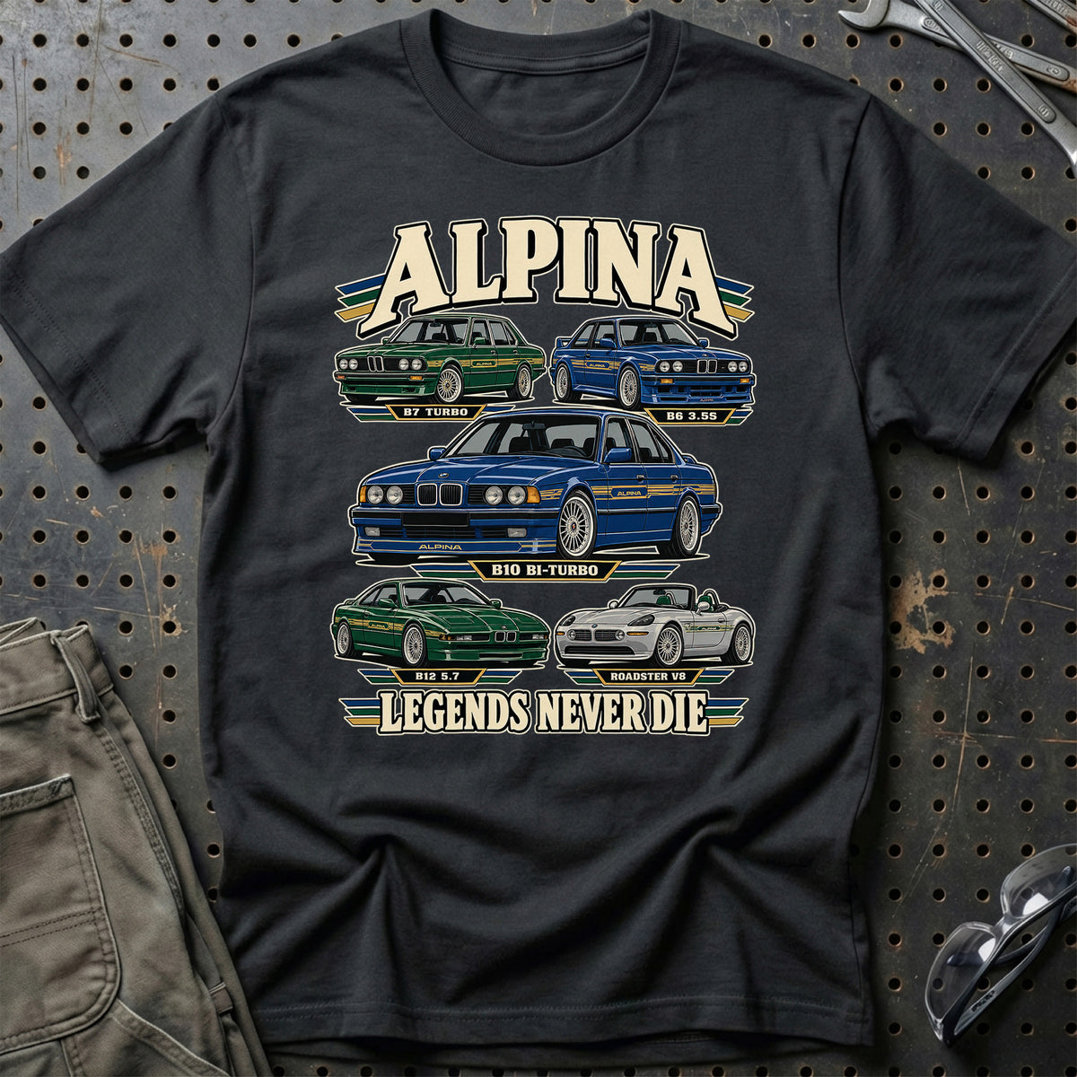 Alpina Legends Never Die T-Shirt – Sort