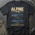 
Alpine A110 – Generations of Legends T-Shirt – Sort