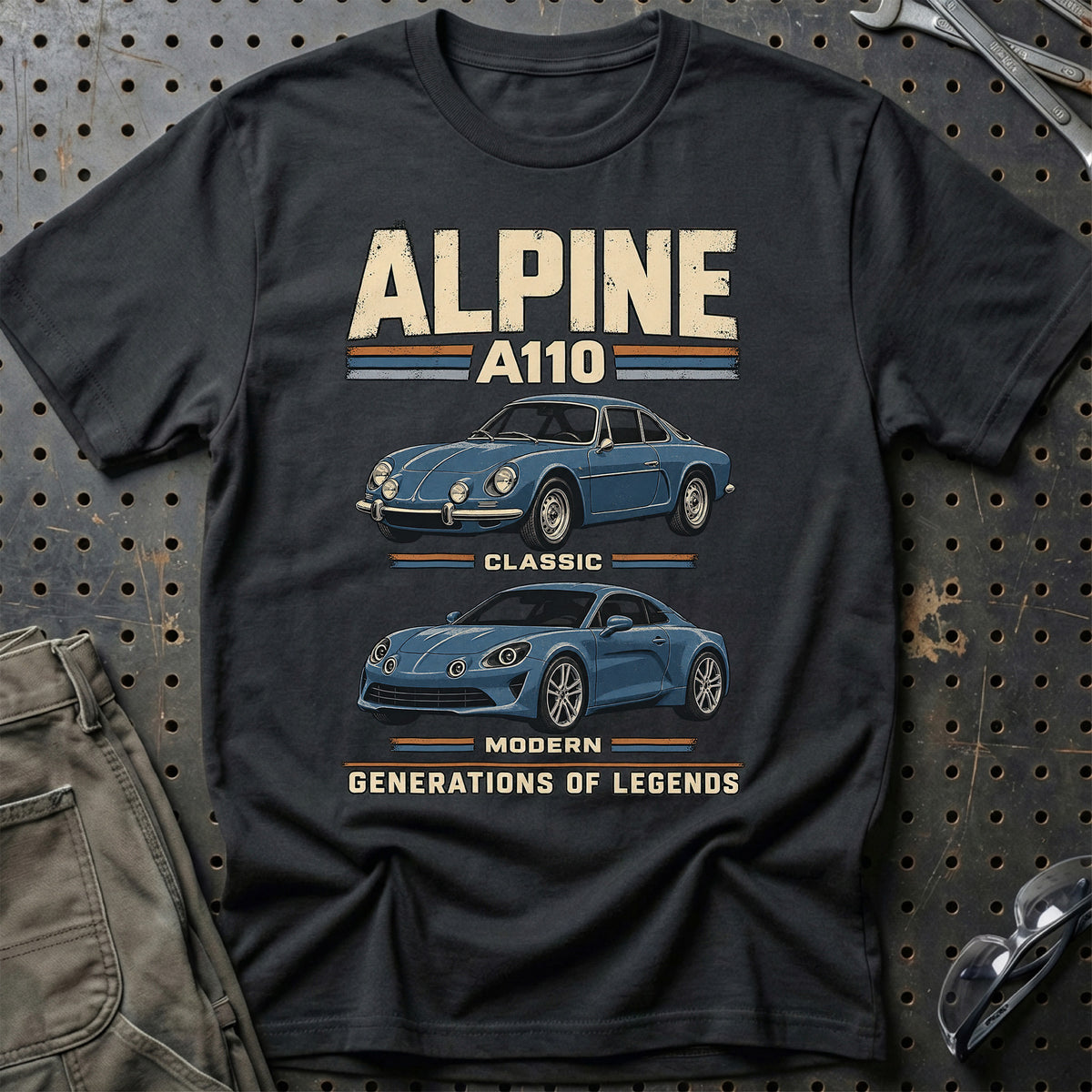 
Alpine A110 – Generations of Legends T-Shirt – Sort