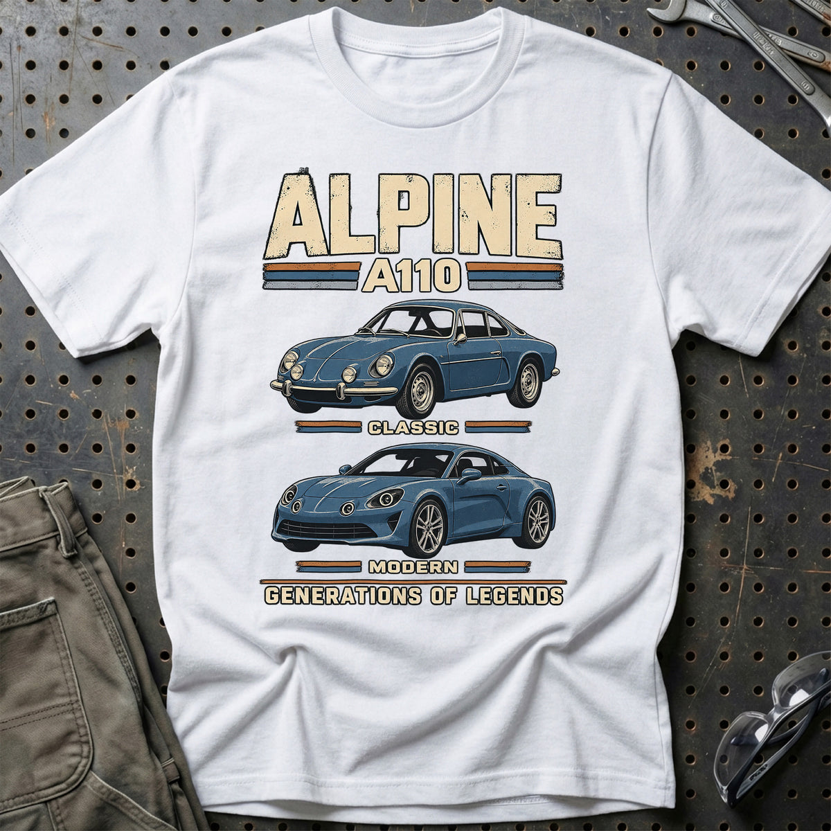 
Alpine A110 – Generations of Legends T-Shirt – Hvid