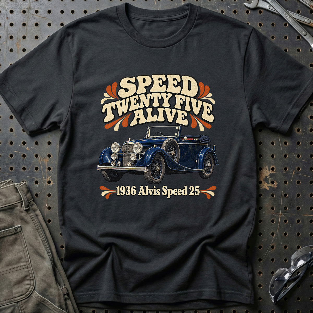 
Alvis Speed 25 1936 – Speed Twenty Five Alive T-Shirt – Sort