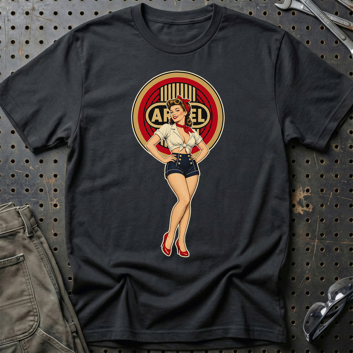 Ariel Retro Pinup T-Shirt – Sort