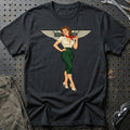 Aston Martin Retro Pinup T-Shirt – Sort