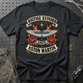 Aston Martin Rigtige Kvinder Kører – Roser og Flammer T-Shirt – Sort