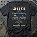 
Audi A4 – Generations of Legends T-Shirt – Sort
