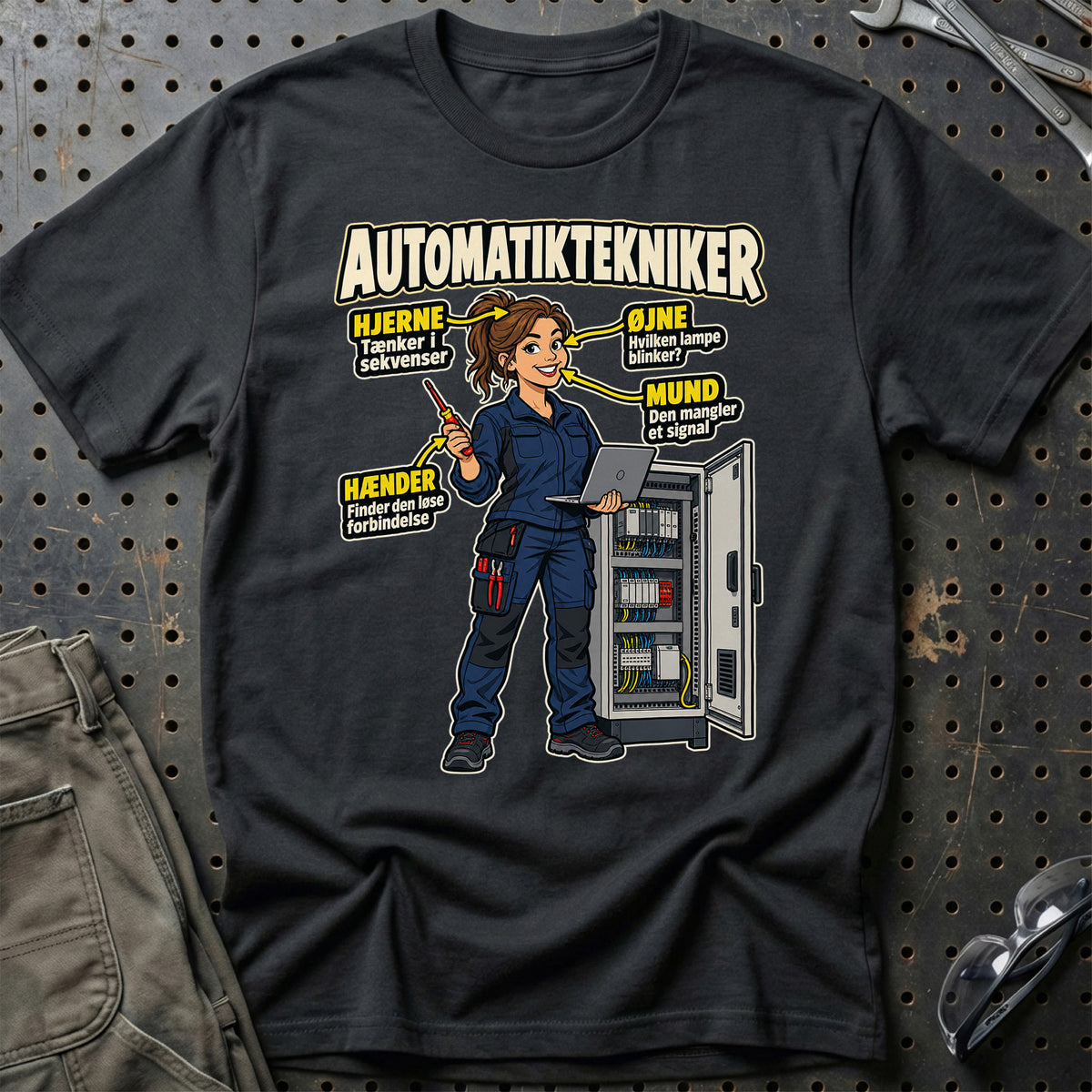Automatiktekniker – Anatomi T-Shirt – Sort
