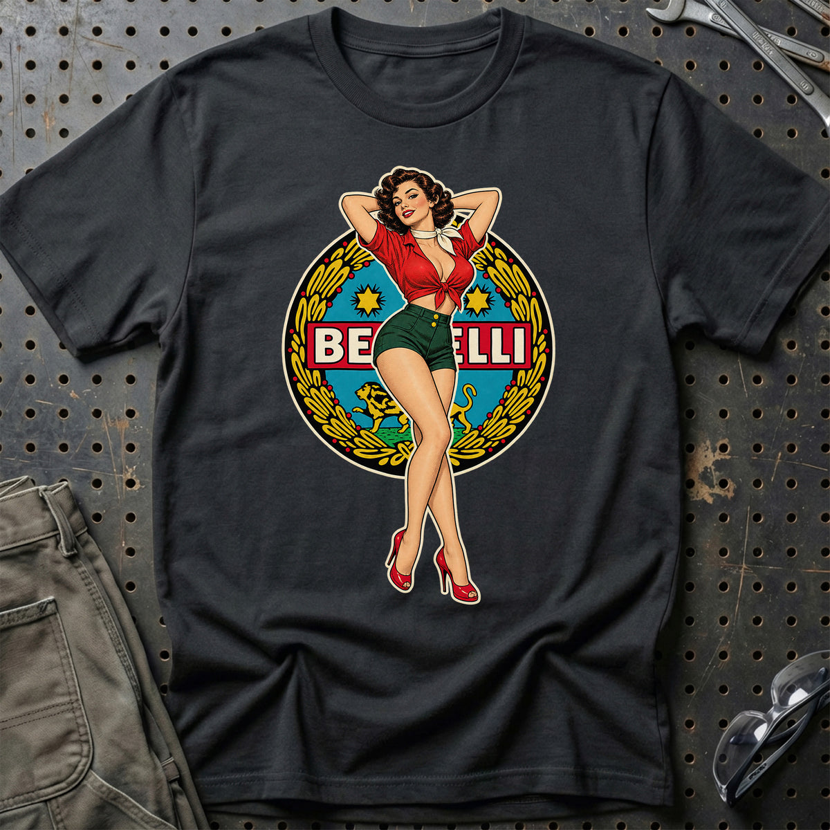 Benelli Retro Pinup T-Shirt – Sort