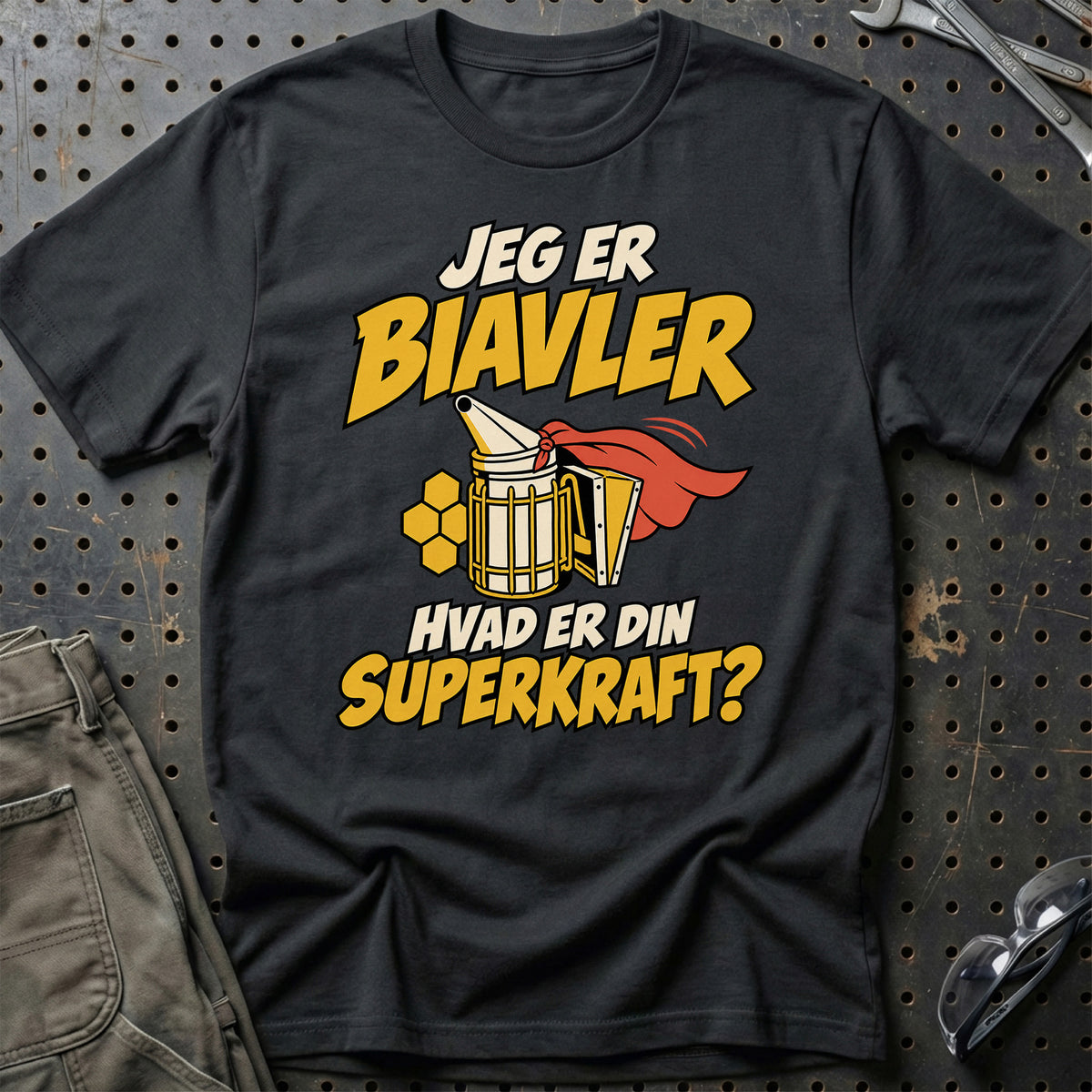
Biavler – Hvad er din superkraft? – Unisex T-Shirt – Sort
