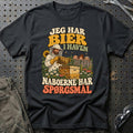 
Biavler – Jeg har bier i haven naboerne har spørgsmål – Unisex T-Shirt med tryk foran, farve: Sort