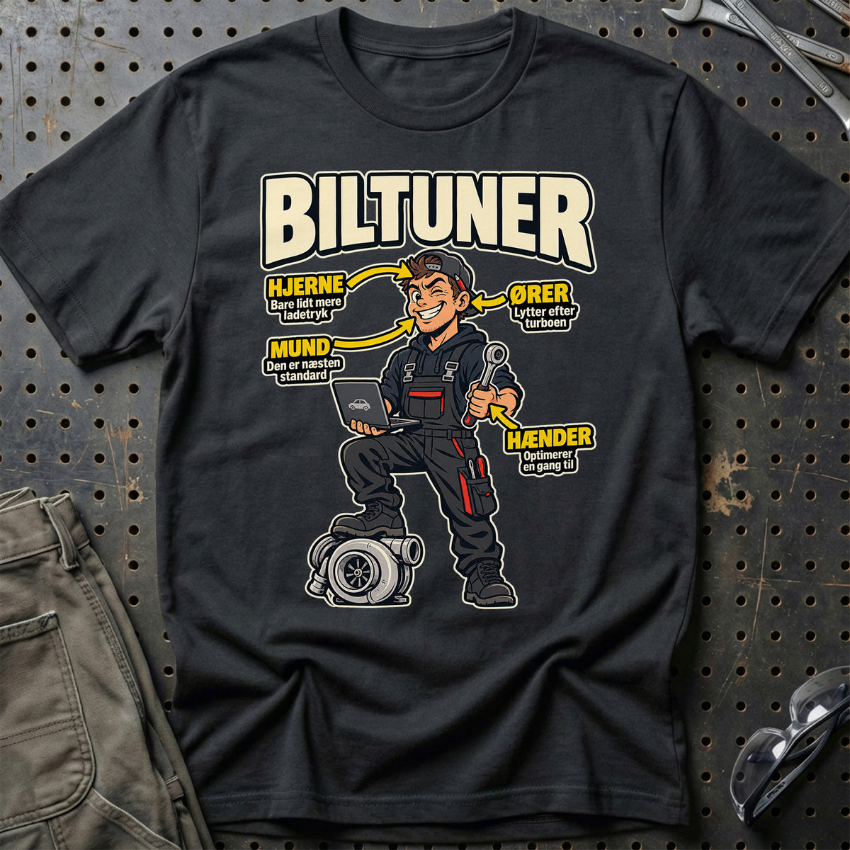 Biltuner – Anatomi T-Shirt – Sort