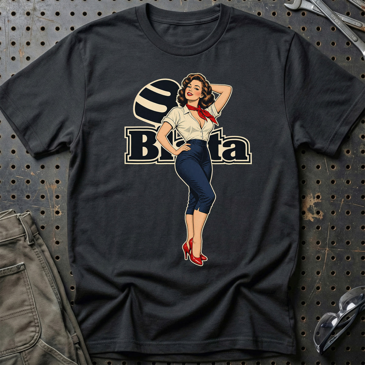Blata Retro Pinup T-Shirt – Sort