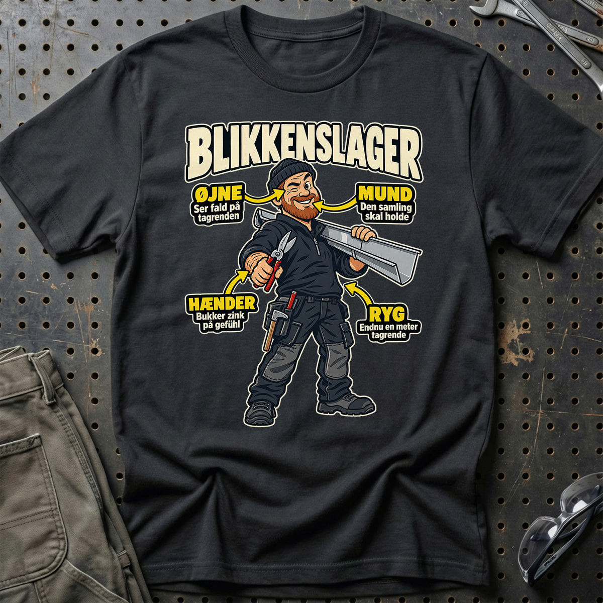 Blikkenslager – Anatomi T-Shirt – Sort