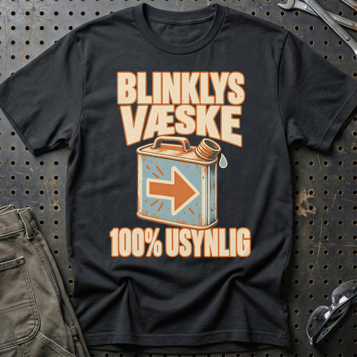 Blinklysvæske – 100% Usynlig T-Shirt – Sort