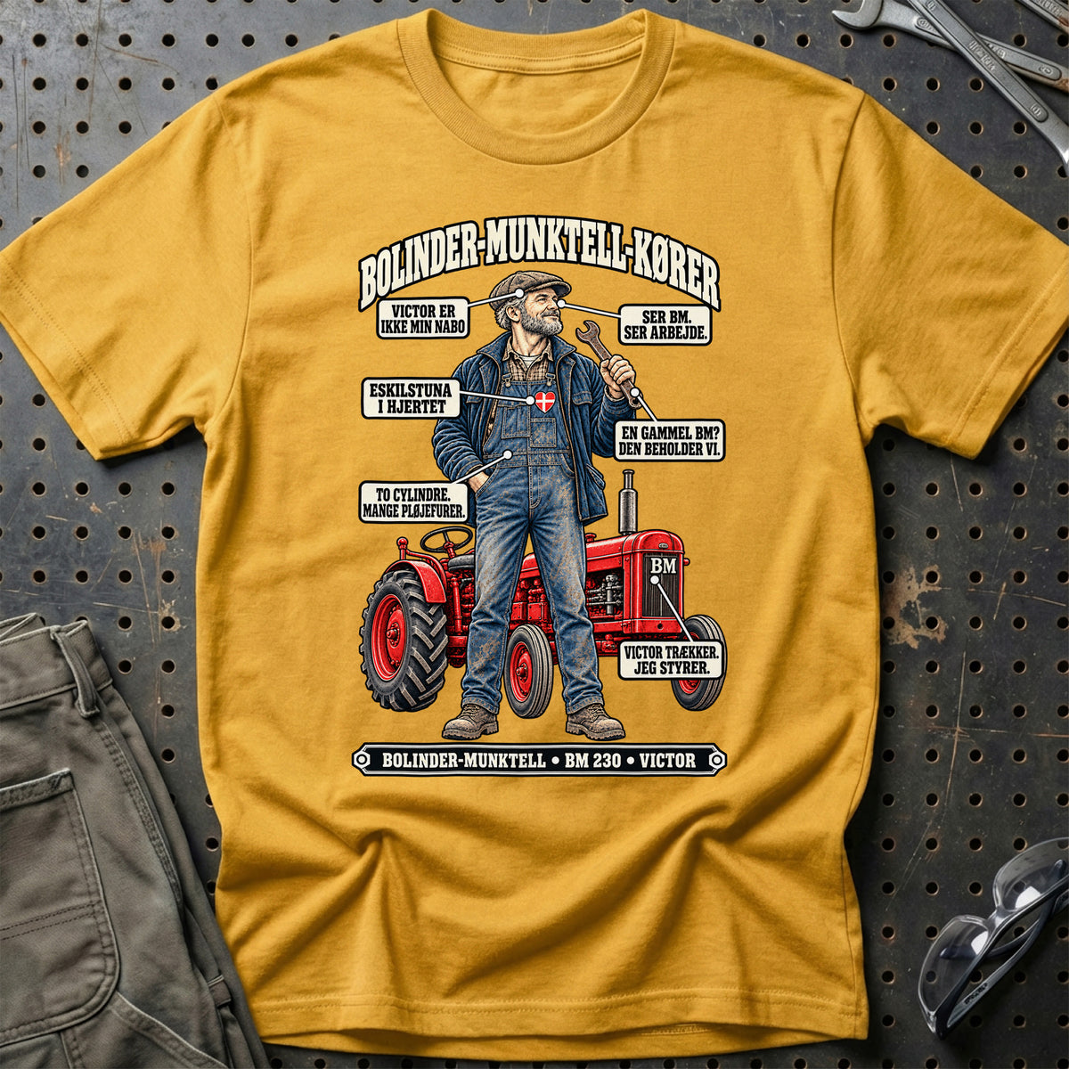 
Bolinder Munktell-Kører T-Shirt – Guld