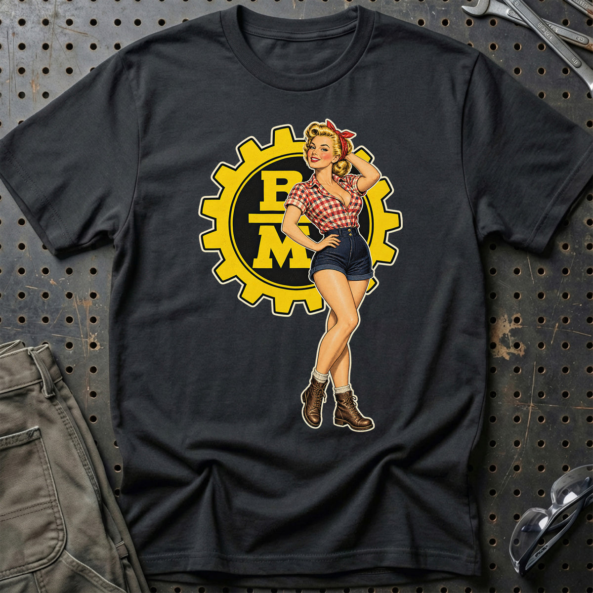 Bolinder Munktell Retro Pinup T-Shirt – Sort