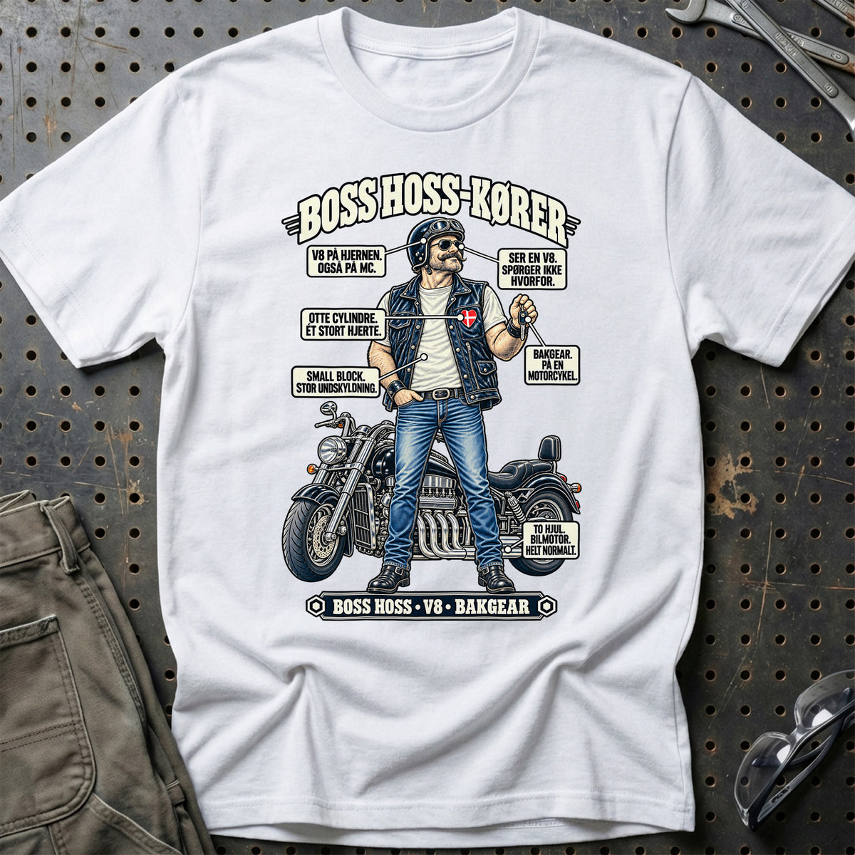 
Boss Hoss-Kører T-Shirt – Hvid