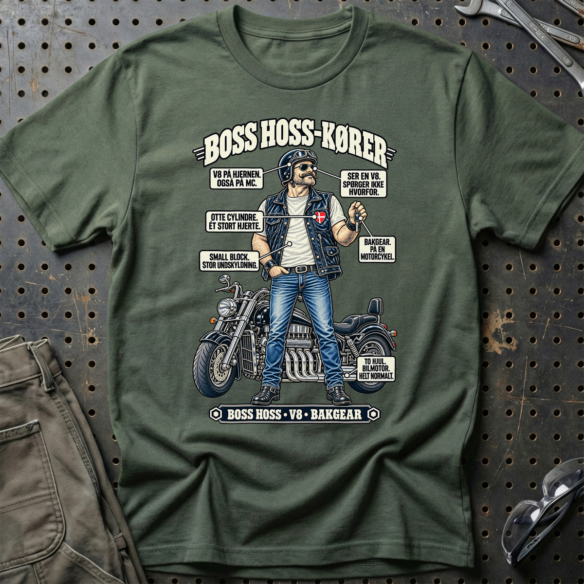
Boss Hoss-Kører T-Shirt – Grøn Militær