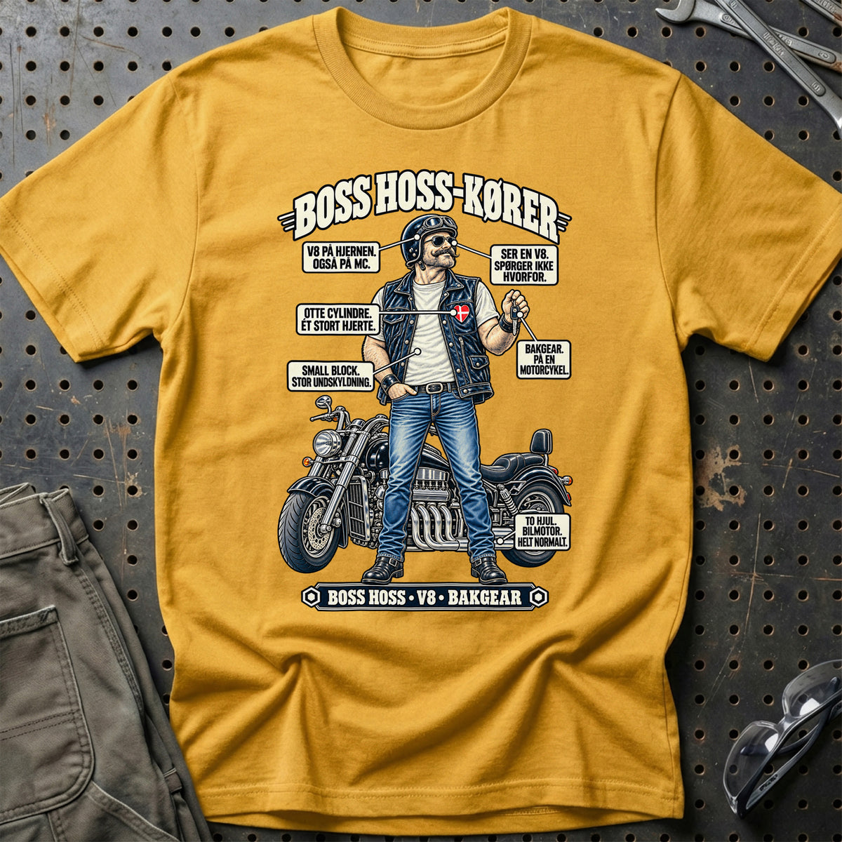 
Boss Hoss-Kører T-Shirt – Guld