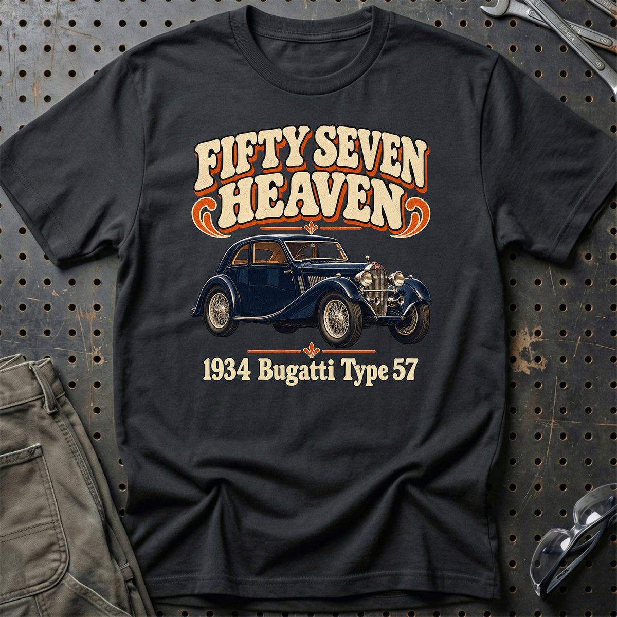 
Bugatti Type 57 1934 – Fifty Seven Heaven T-Shirt – Sort