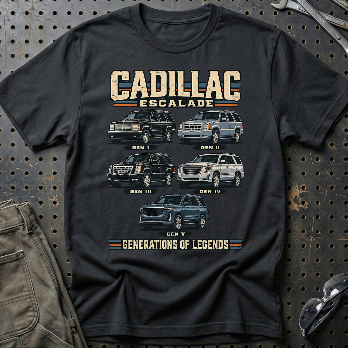 
Cadillac Escalade – Generations of Legends T-Shirt – Sort
