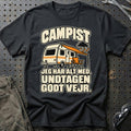 
Campist – Jeg har alt med, undtagen godt vejr – Unisex T-Shirt – Sort