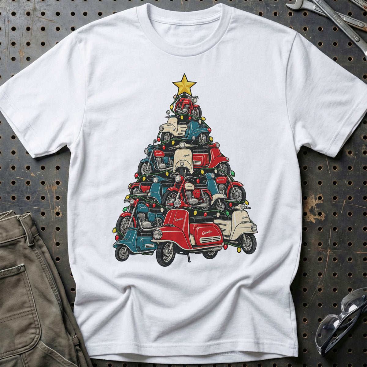 Čezeta Juletræ T-Shirt – Hvid