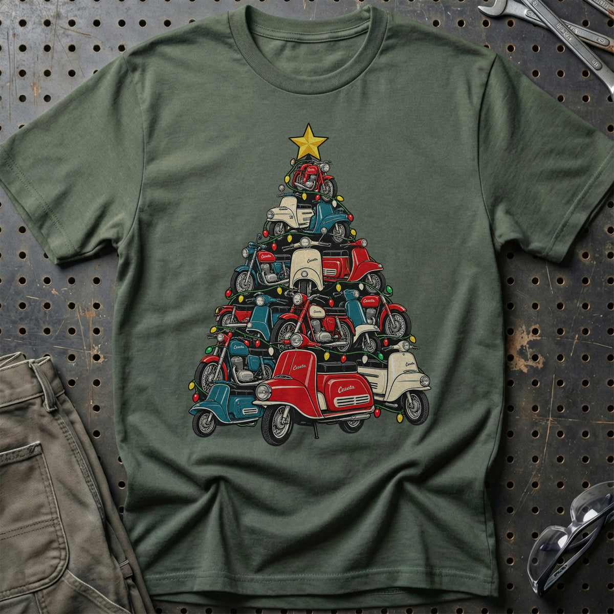 Čezeta Juletræ T-Shirt – Grøn Militær