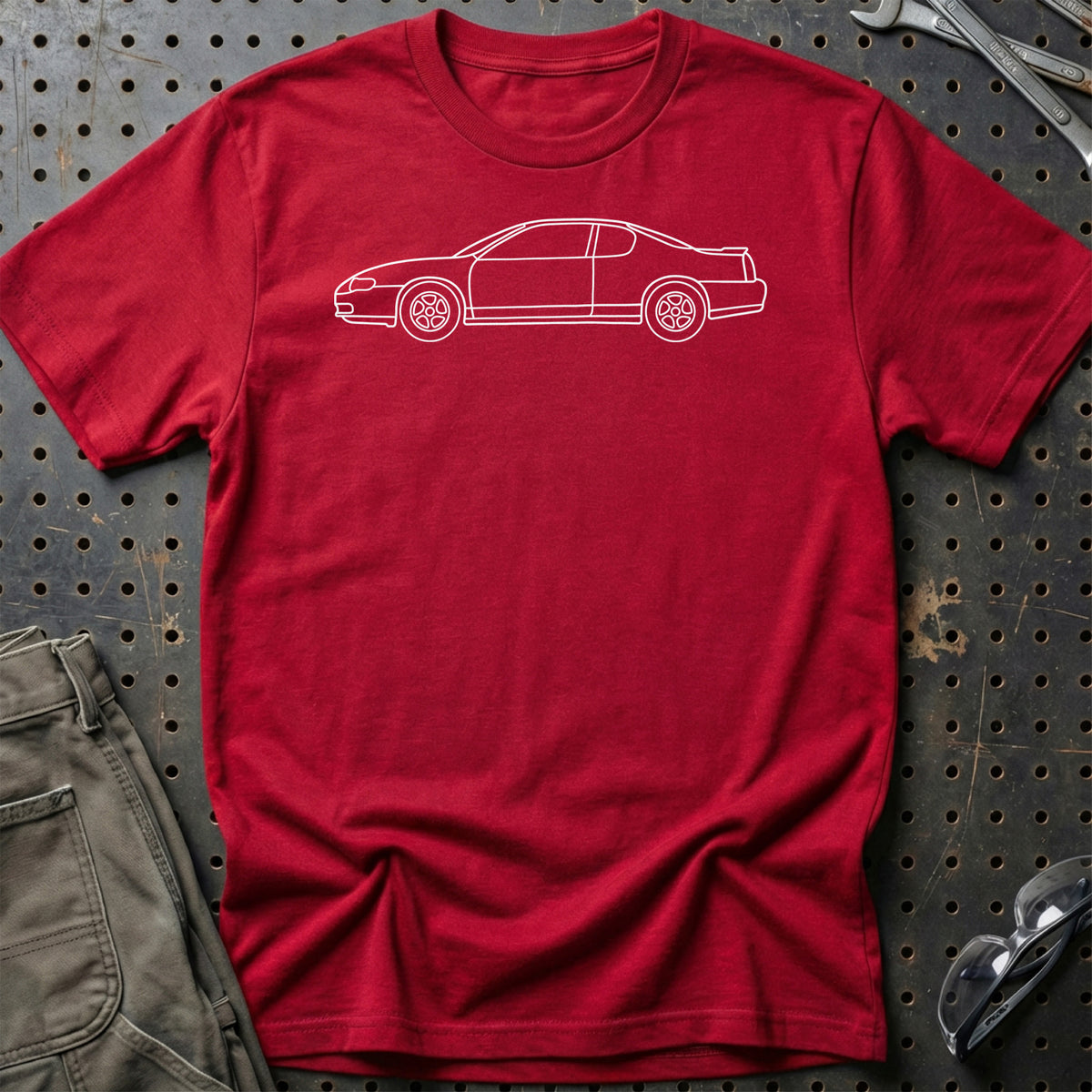 Chevrolet Monte Carlo 2005 Outline T-Shirt – Rød