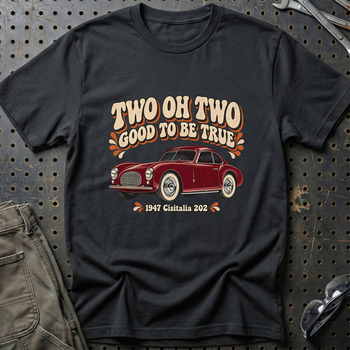
Cisitalia 202 1947 – Two Oh Two Good to Be True T-Shirt – Sort