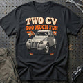 
Citroën 2CV 1948 – Two CV Too Much Fun T-Shirt – Sort