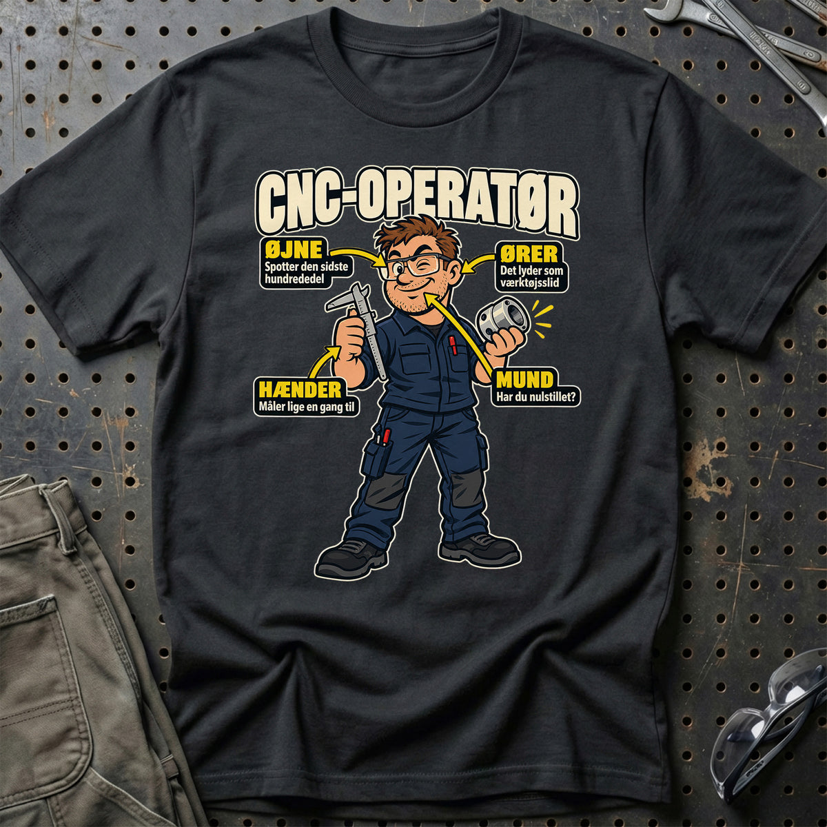 CNC-operatør – Anatomi T-Shirt – Sort