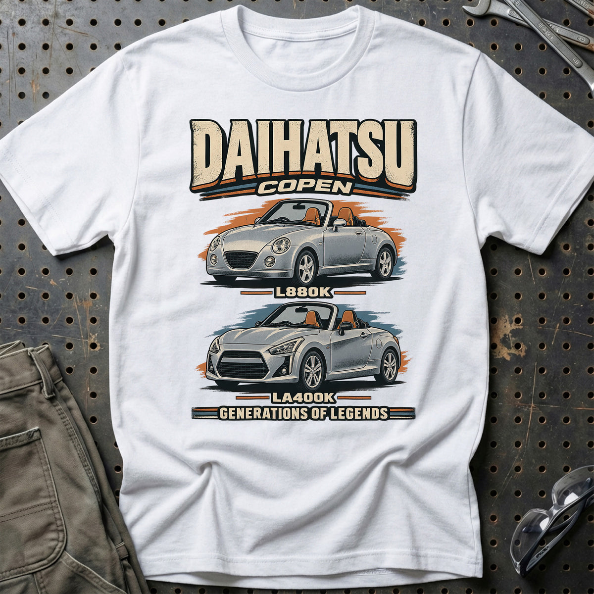 
Daihatsu Copen – Generations of Legends T-Shirt – Hvid