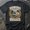 Danmarks Nogenlunde Gode Ambulancebehandler T-Shirt – Sort