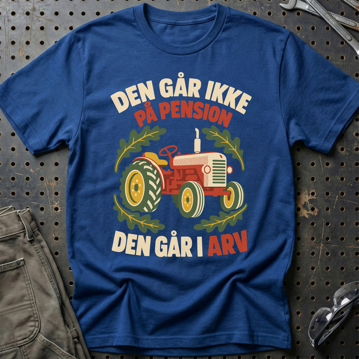 
Den går ikke på pension den går i arv – Retro – Unisex T-Shirt – Blå Royal