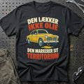 
Den lækker ikke olie – Den markerer sit territorium – Retro – Unisex T-Shirt – Sort
