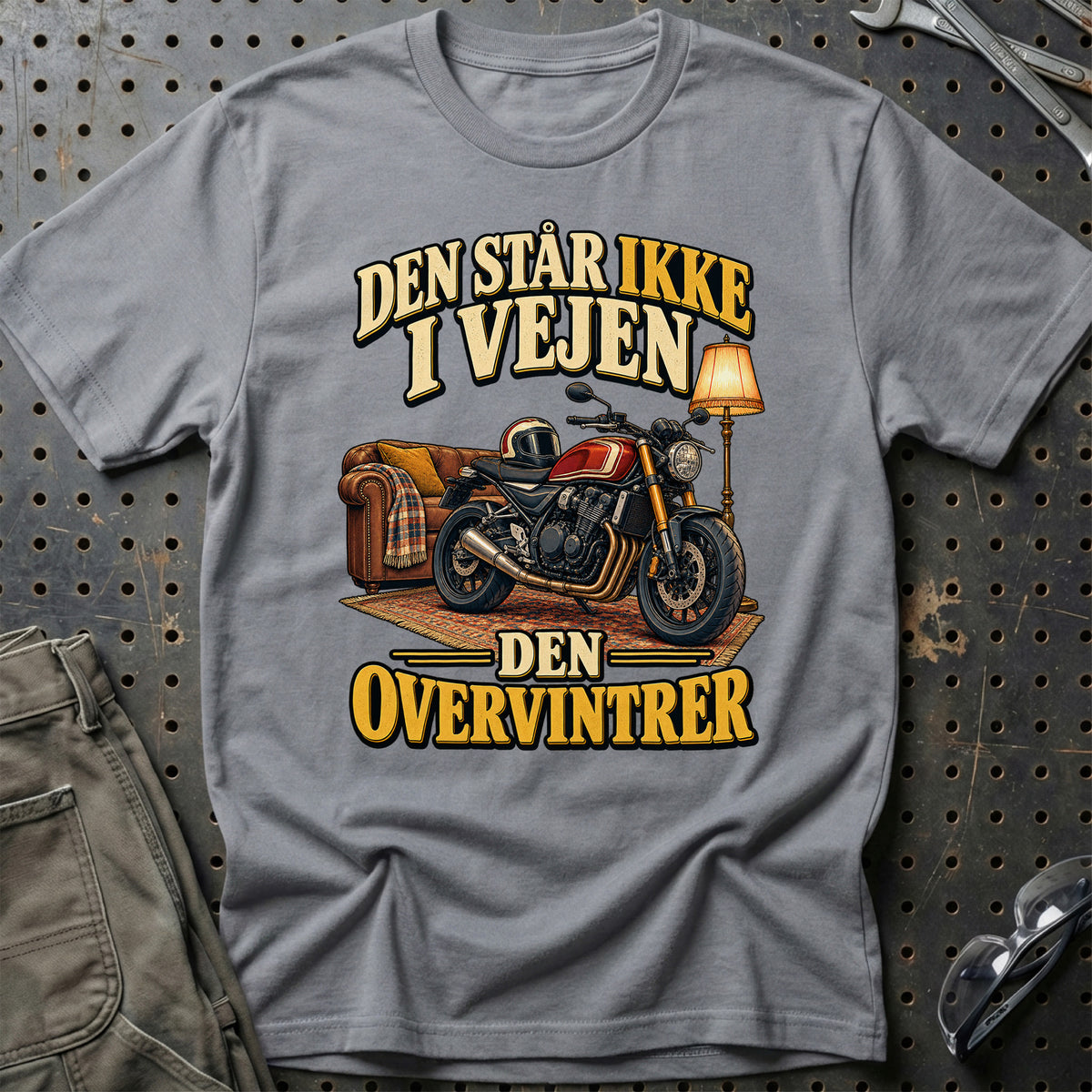 
Den står ikke i vejen den overvintrer – Illustration – Unisex T-Shirt – Grå Sport