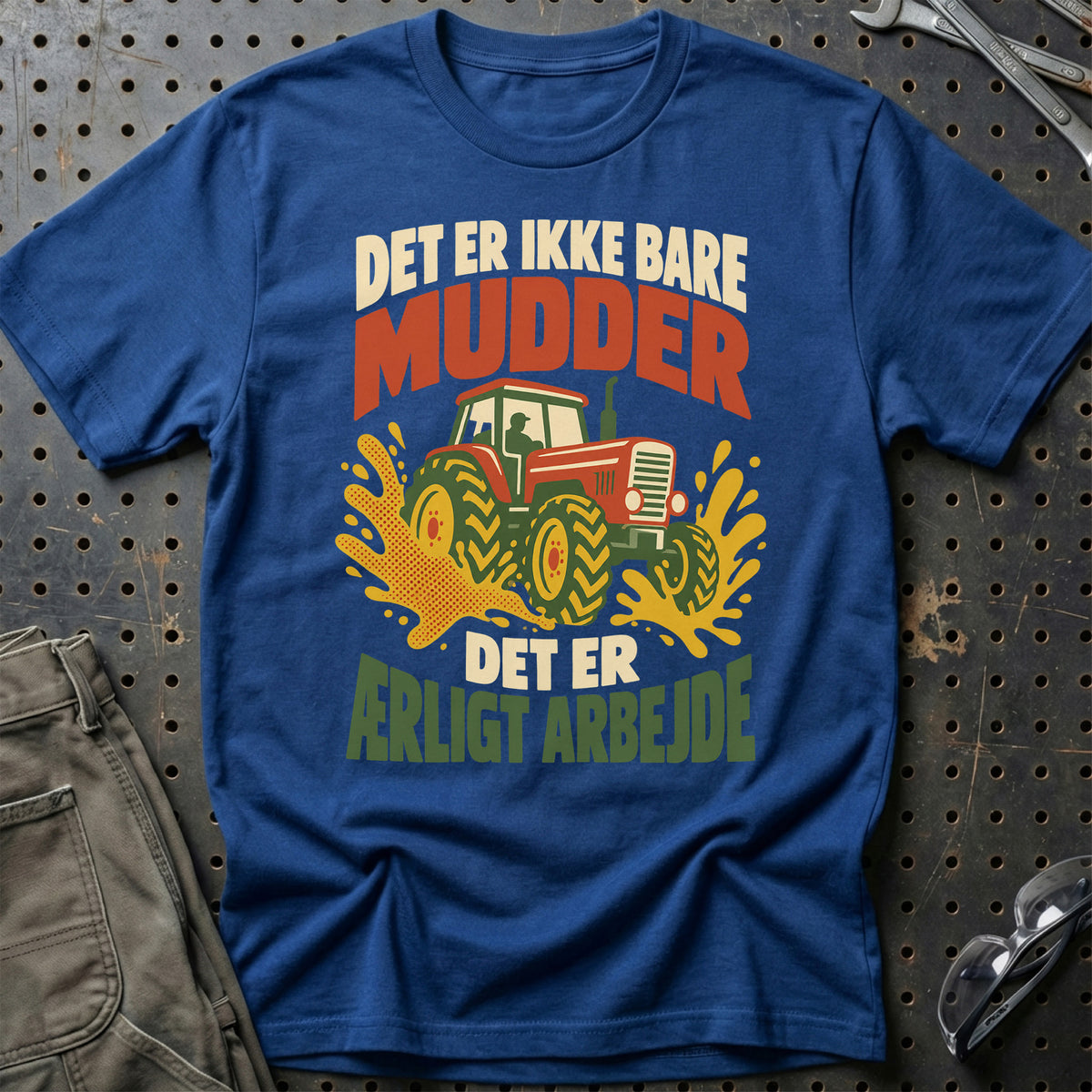 
Det er ikke bare mudder det er ærligt arbejde – Retro – Unisex T-Shirt – Blå Royal