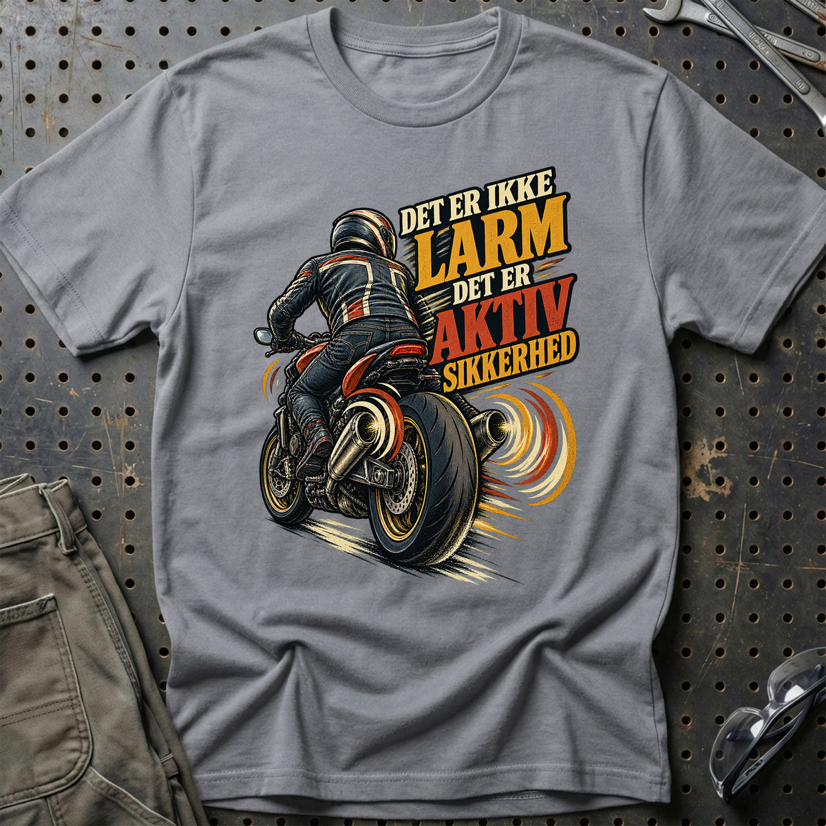 
Det er ikke larm det er aktiv sikkerhed – Illustration – Unisex T-Shirt – Grå Sport
