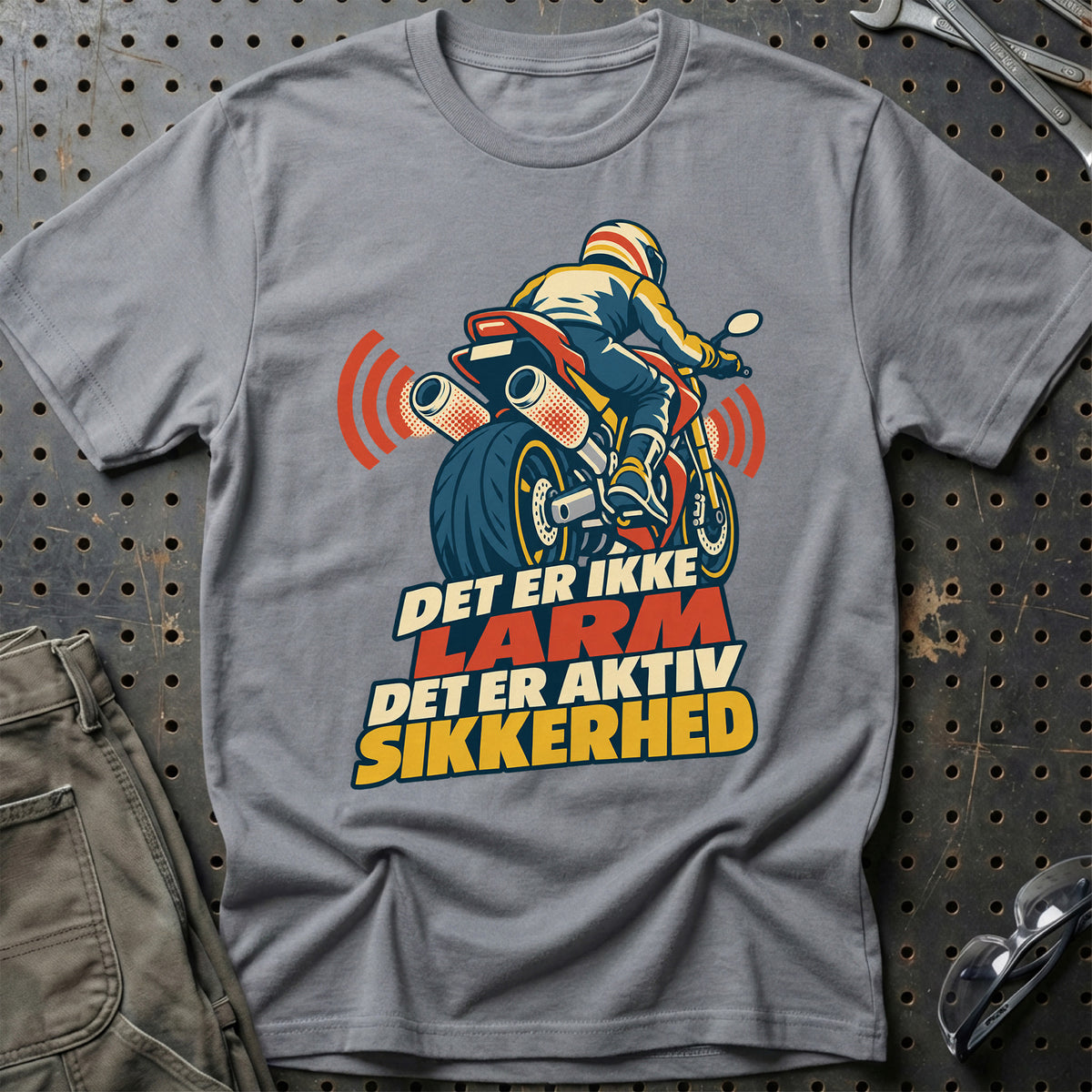 
Det er ikke larm det er aktiv sikkerhed – Retro – Unisex T-Shirt – Grå Sport