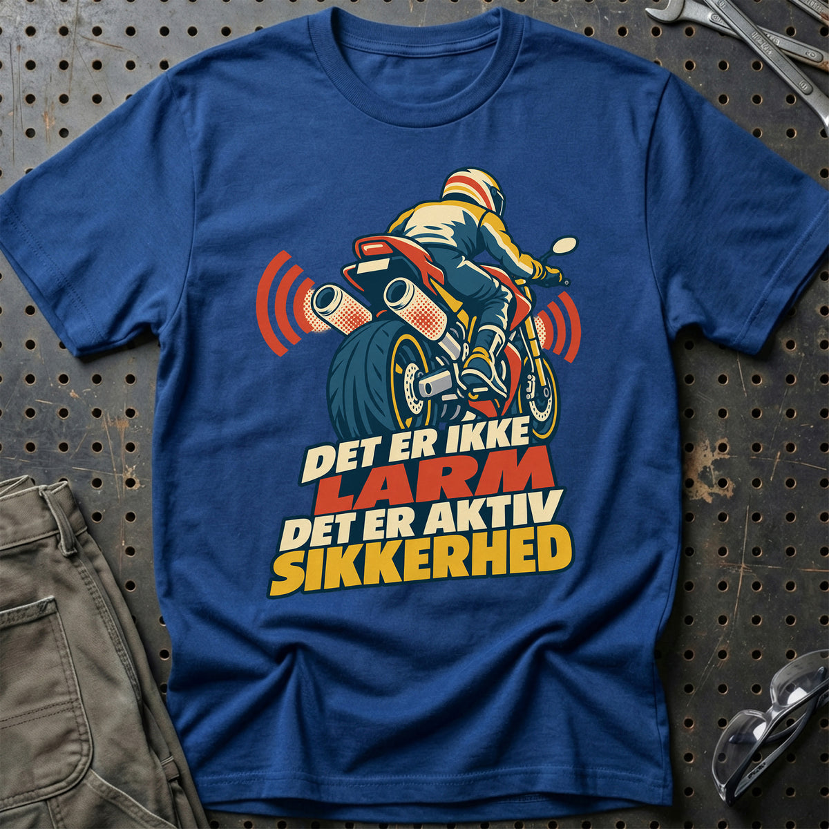 
Det er ikke larm det er aktiv sikkerhed – Retro – Unisex T-Shirt – Blå Royal