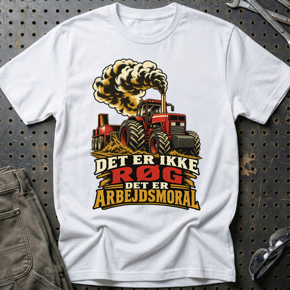 
Det er ikke røg det er arbejdsmoral – Illustration – Unisex T-Shirt – Hvid