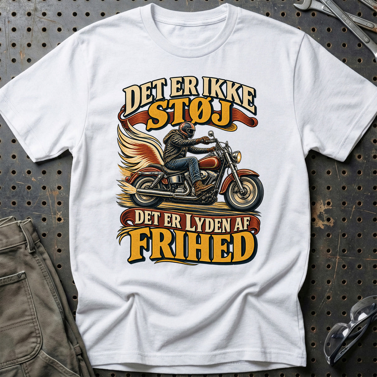 
Det er ikke støj det er lyden af frihed – Illustration – Unisex T-Shirt – Hvid