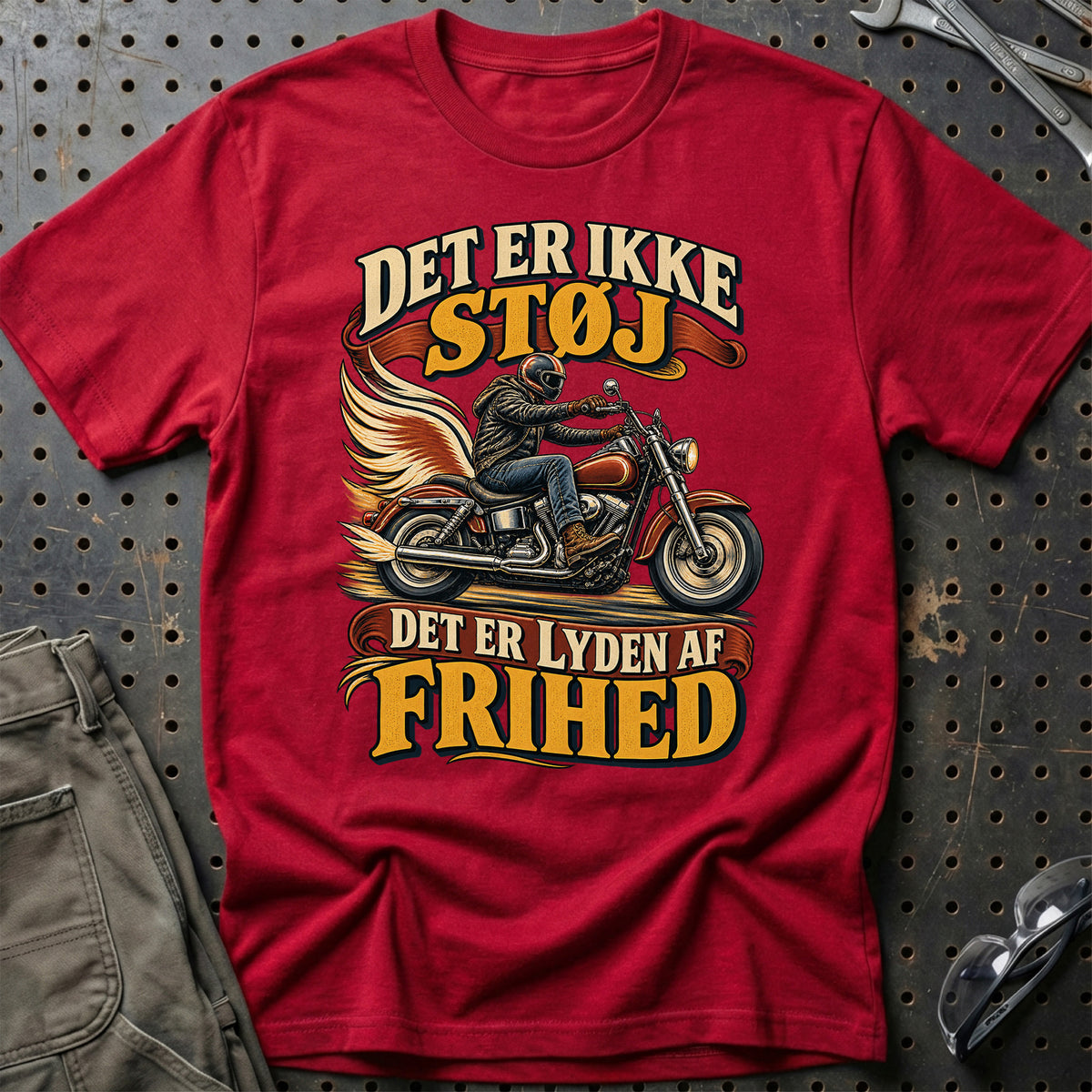 
Det er ikke støj det er lyden af frihed – Illustration – Unisex T-Shirt – Rød