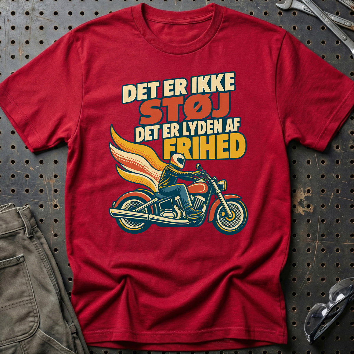 
Det er ikke støj det er lyden af frihed – Retro – Unisex T-Shirt – Rød